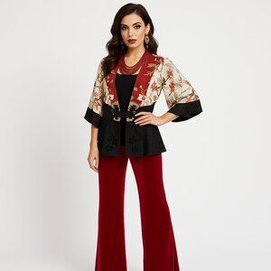 Gorgeous Spencer Alexis Women Kimono Jacket, Small, Silk, Floral, Chiffon Y2K